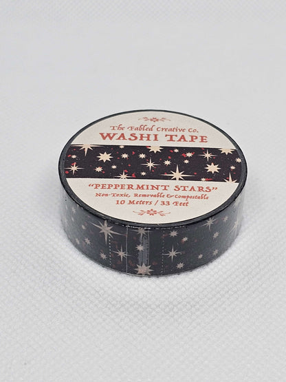 Peppermint Stars Washi  - Add a touch of magic, mystery and festivity!