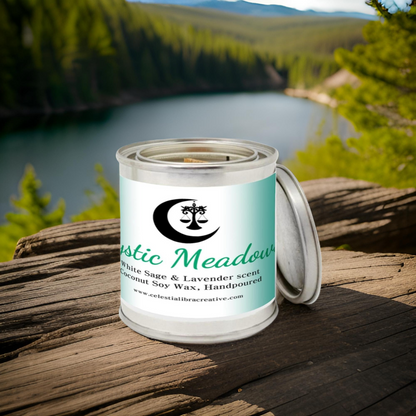 Artisanal Candle Collection: Scented Paint Can Delights with Wooden Wicks & Coconut Soy Wax