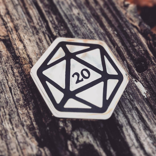 D20 - Critical Hit Dice Enamel Pin - Grab the ever elusive natural 20! 