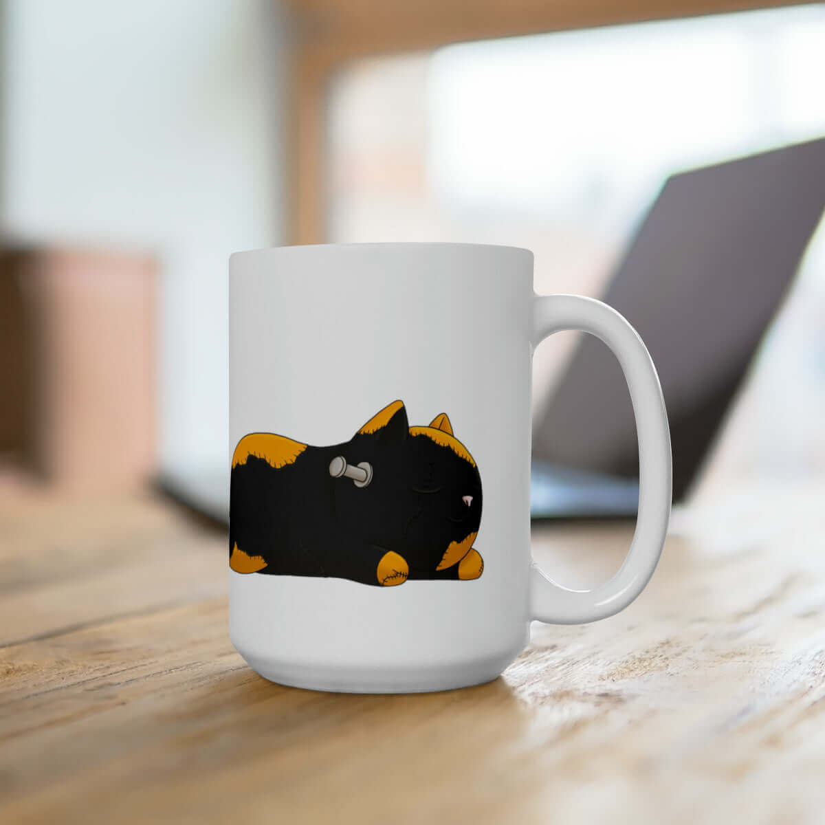 Franken kitty mug spooky kitty