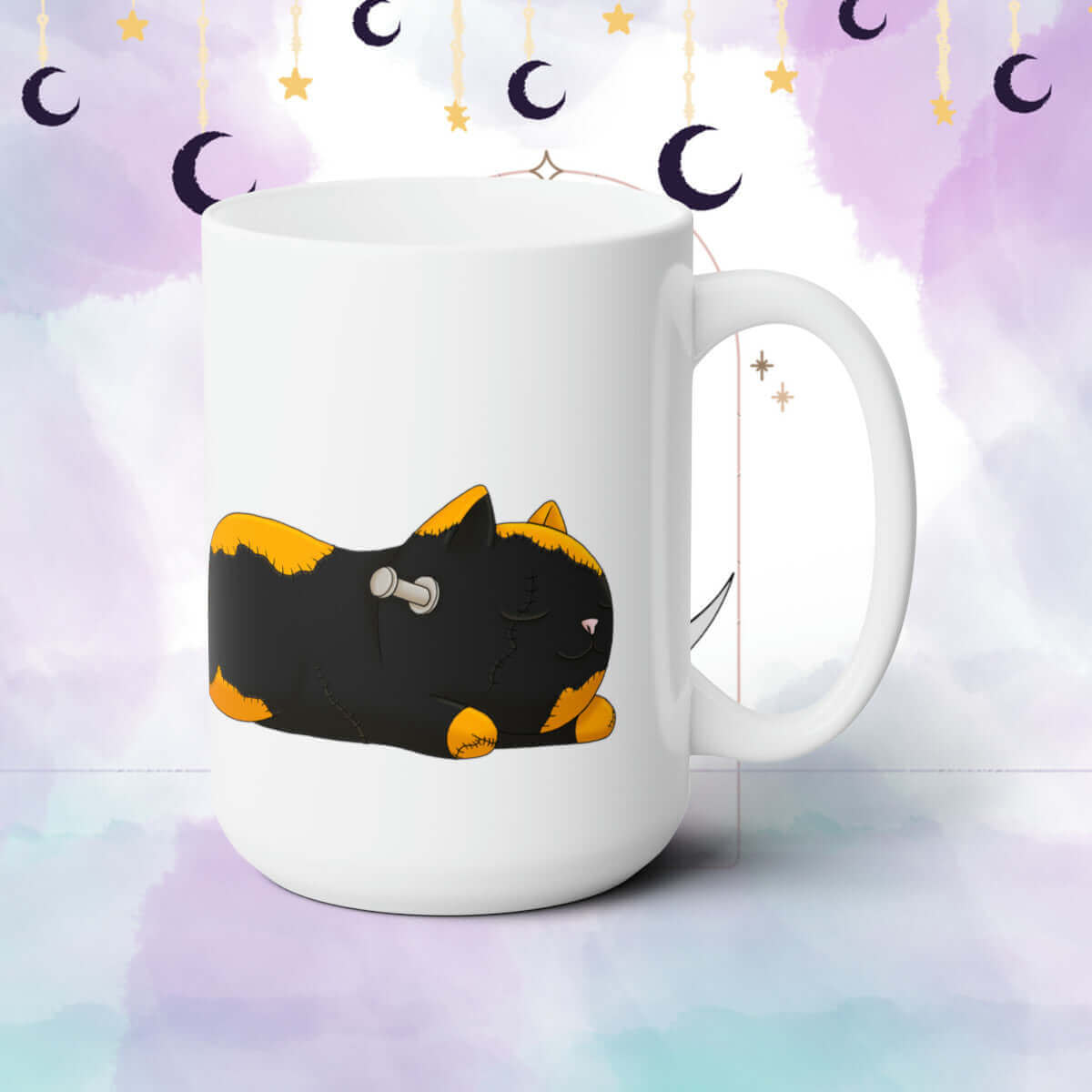 Franken kitty mug spooky kitty